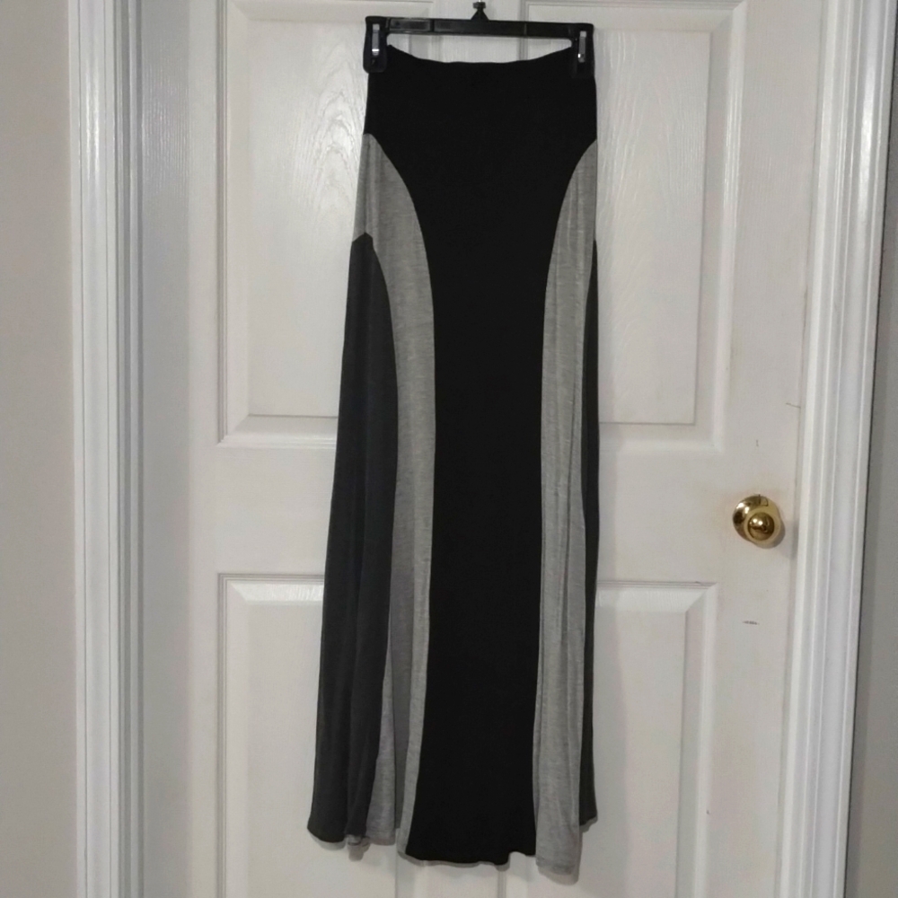Gray Multi Maxi Skirt